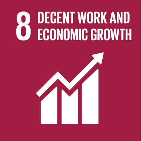 FN-ikon 08 anstændigt arbejde og økonomisk vækst envo dan Danmark